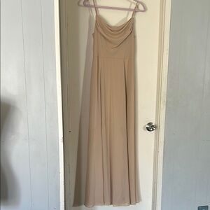 Elegant Beige Maxi Dress